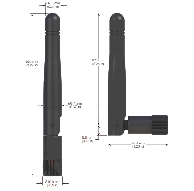 TE Connectivity / Linx Technologies LCD & LCW Half-Wave Dipole Antennas